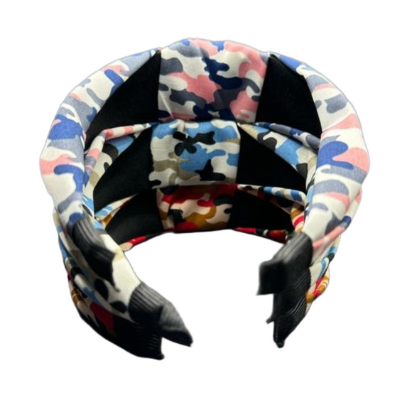 Three Cute Camo Knot Headbands - Red, Pink, and Blue - NWOT - Picture 2 of 4